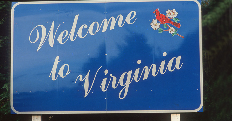 Virginia state sign